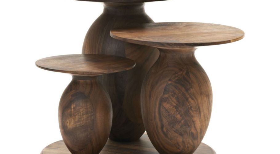 contemporary form-wooden-nestling table