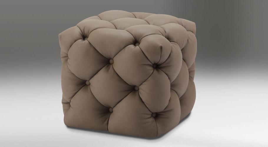 contemporary form-tufted puff